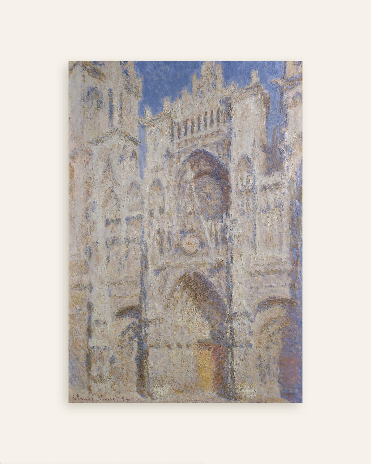 Poster La cattedrale di Rouen, il portale, pieno sole (1894) di Claude Monet, miniatura