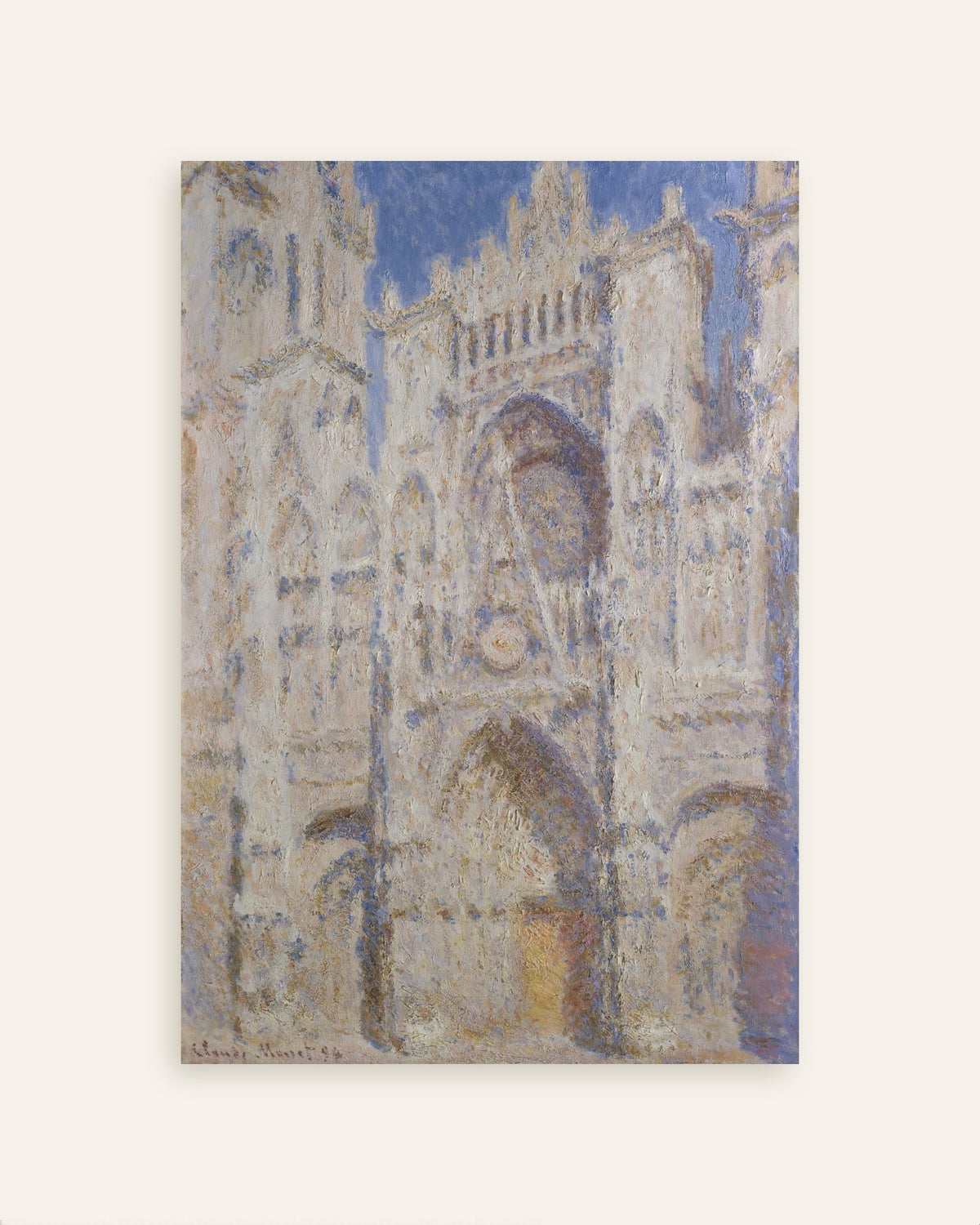 Poster La cattedrale di Rouen, il portale, pieno sole (1894) di Claude Monet, miniatura