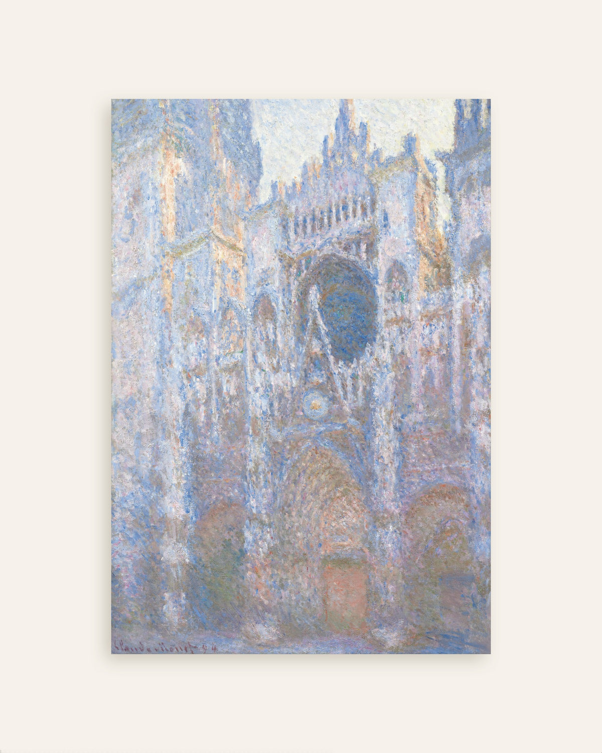 Poster La cattedrale di Rouen, facciata ovest (1894) di Claude Monet, miniatura