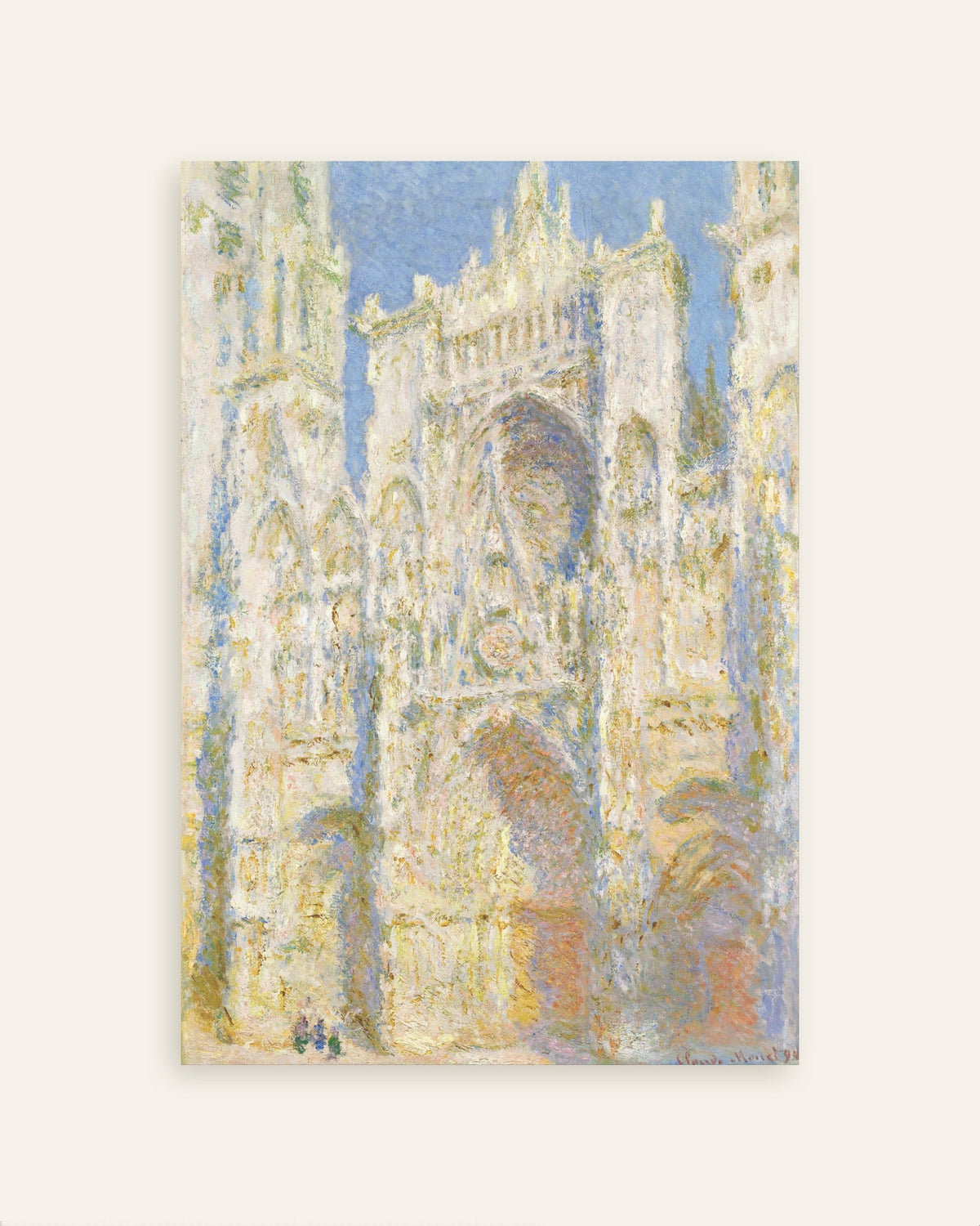 Poster La cattedrale di Rouen, facciata ovest, pieno sole (1894) di Claude Monet, miniatura