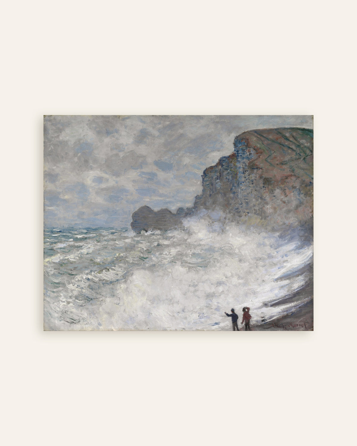 Poster Stürmisches Wetter in Étretat (1883) von Claude Monet, Vorschaubild