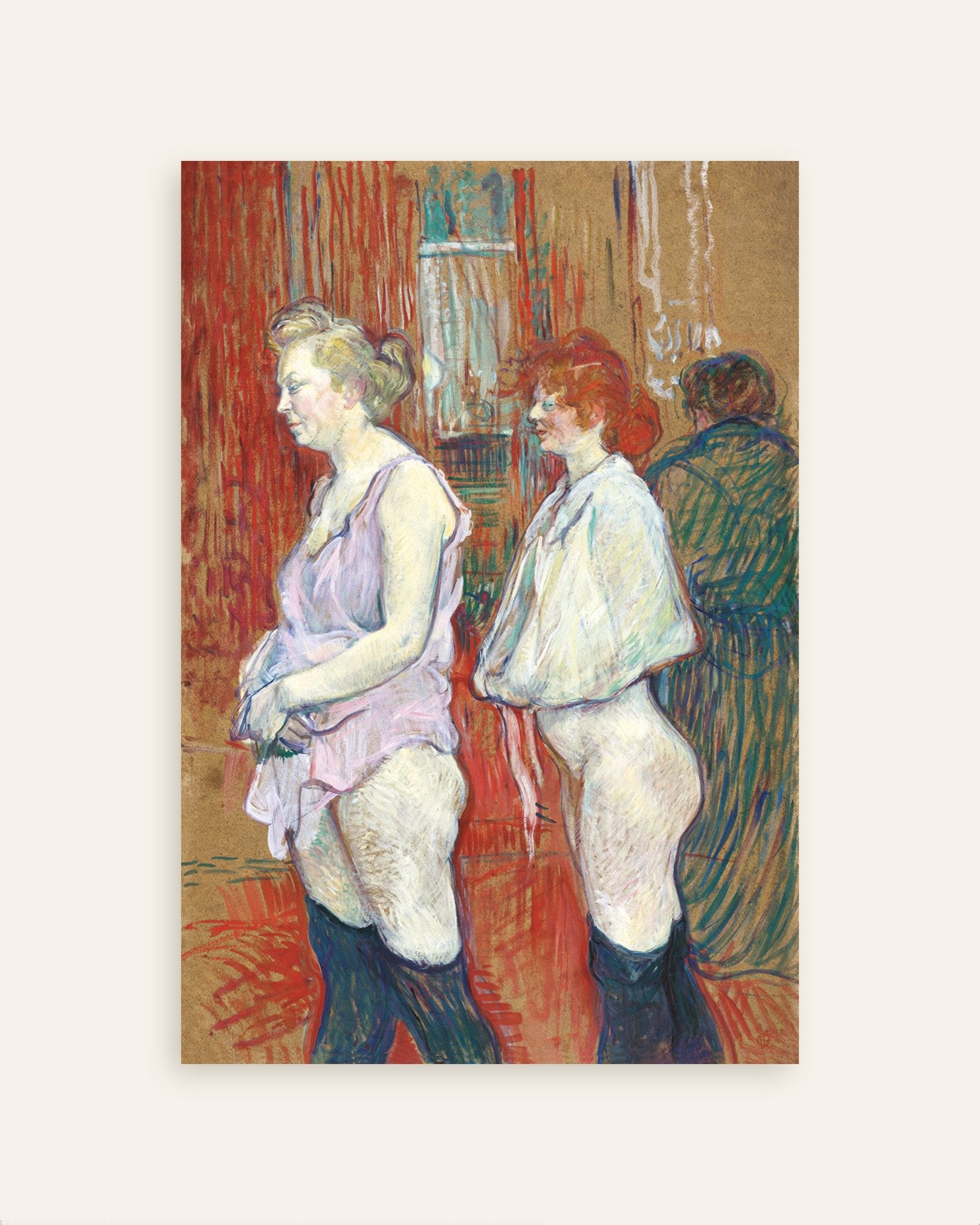 Poster of Rue des Moulins (1894) by Henri de Toulouse-Lautrec, thumbnail