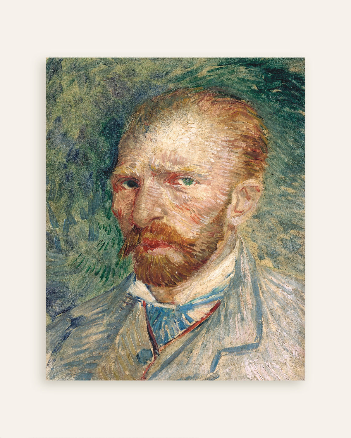 Poster de Autoportrait sur fond vert (1886) de Vincent van Gogh, vignette