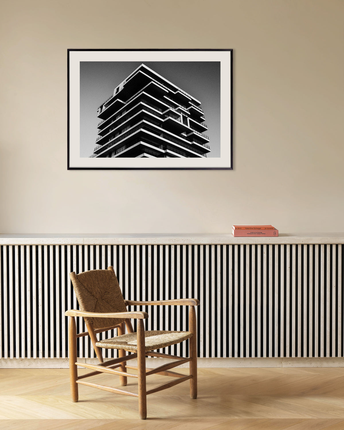 Poster «Torre di piani sovrapposti», con cornice in metallo