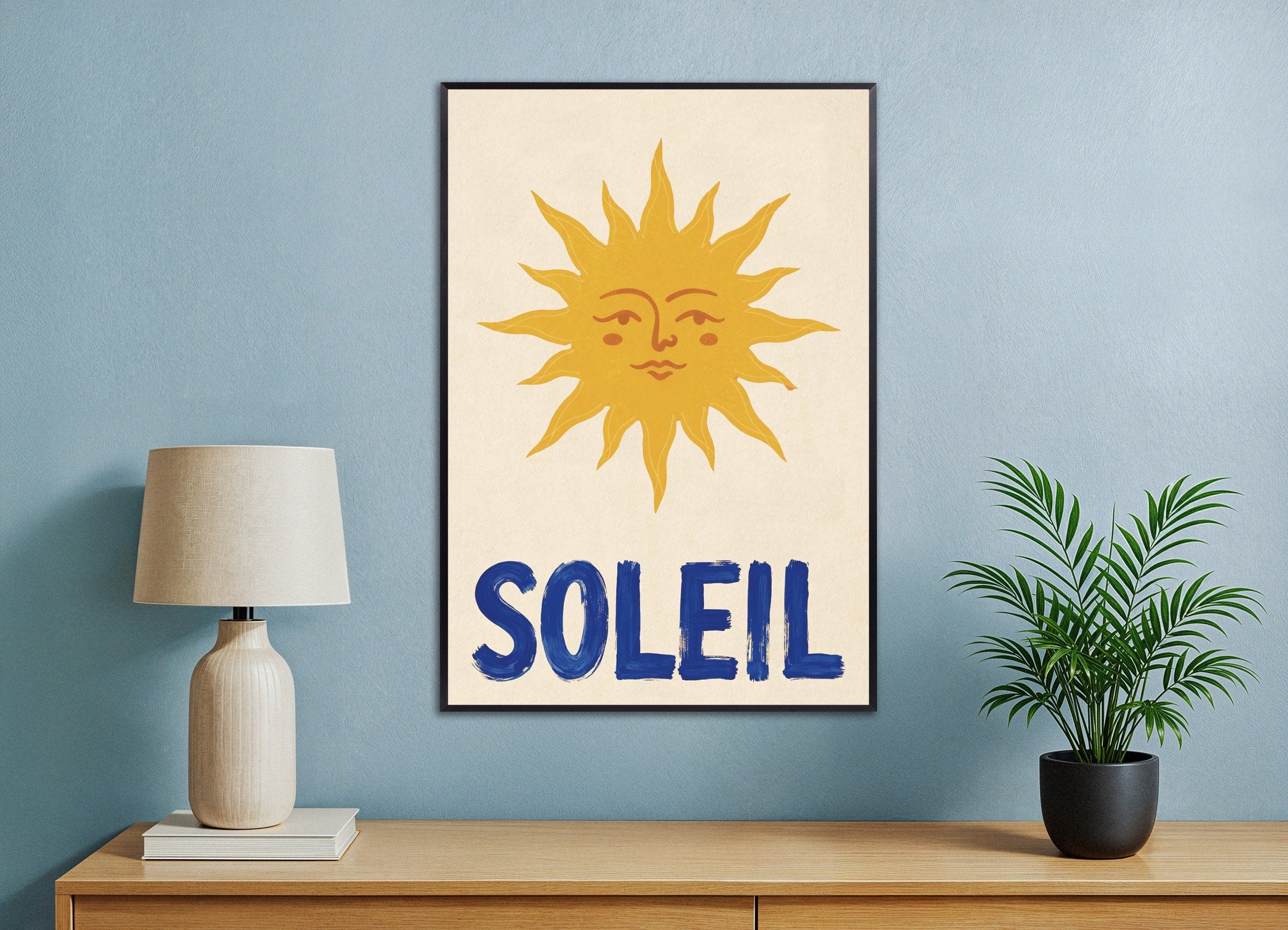 Poster of Sun poster - Warming poster, with metal frame