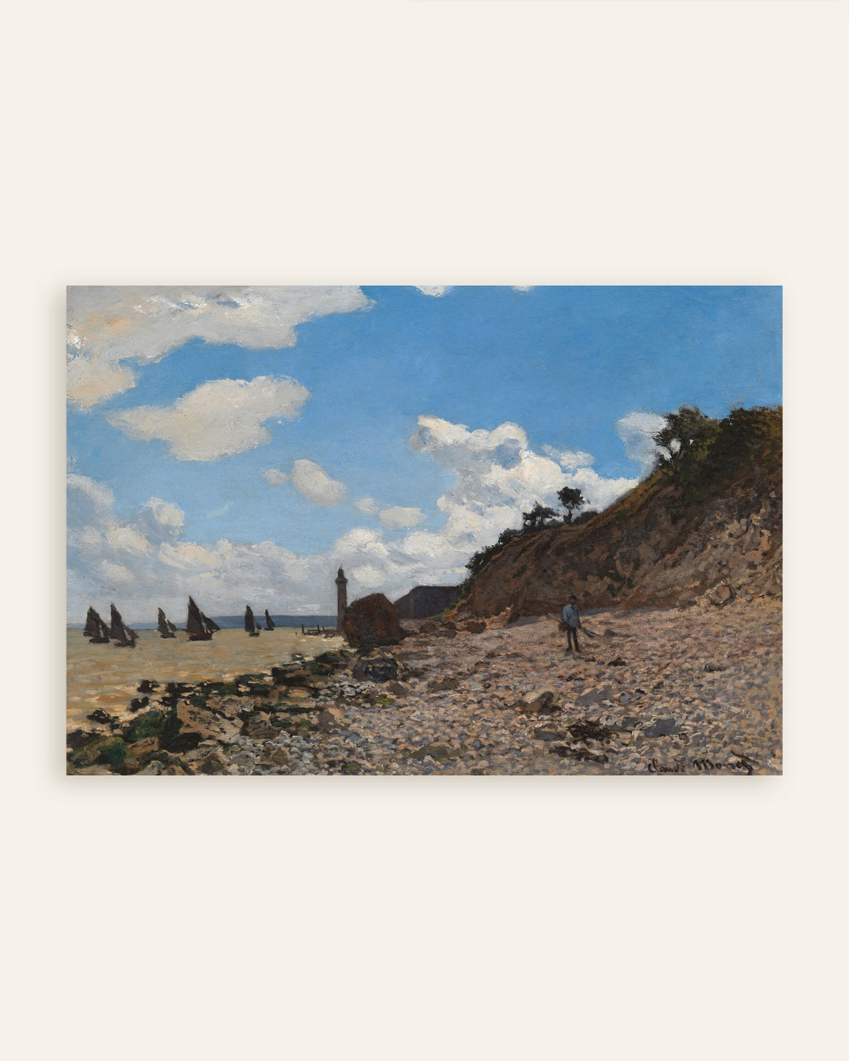 Poster La spiaggia di Honfleur (1864–1866) di Claude Monet, miniatura