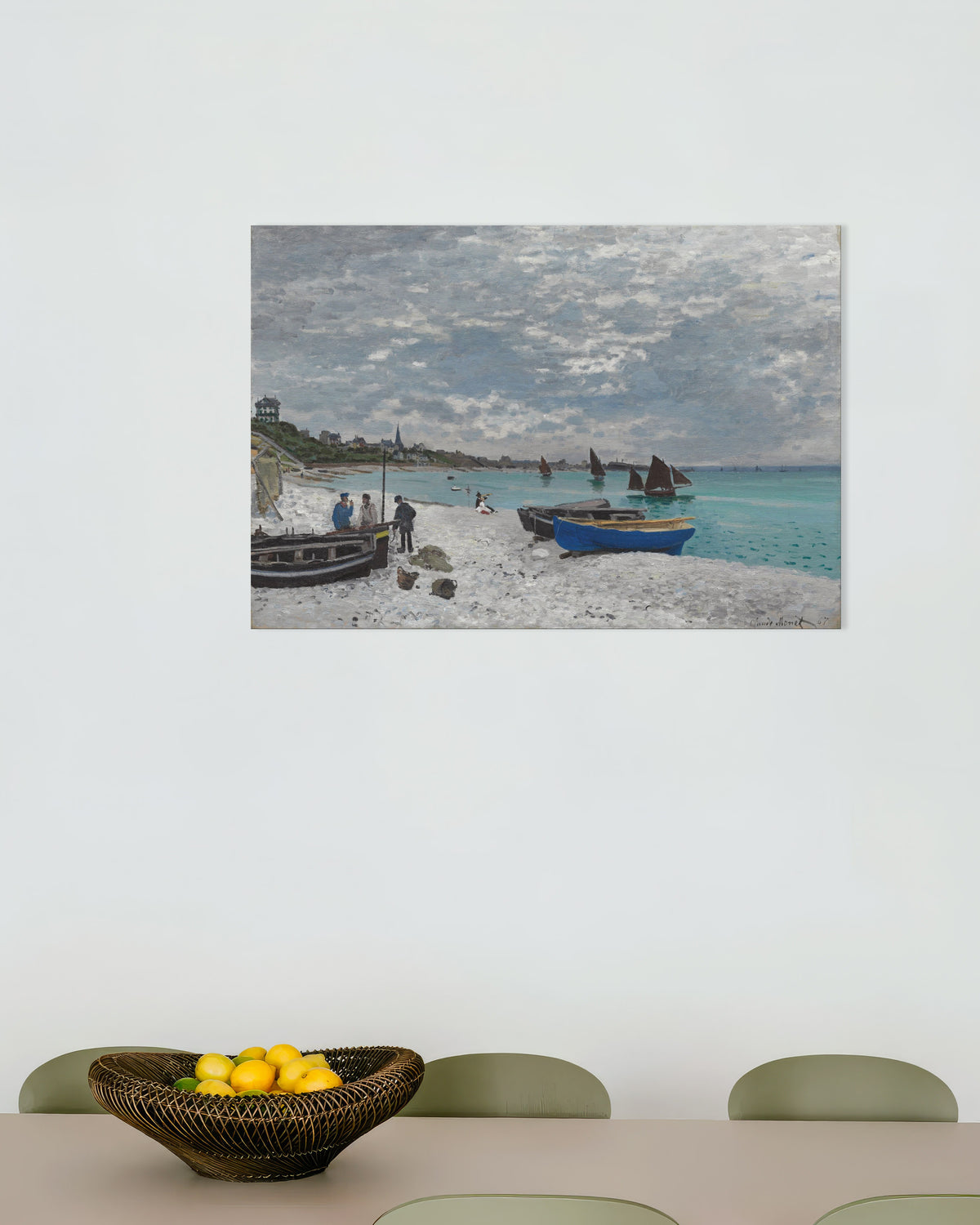 Affiche La Plage de Sainte-Adresse (1867) de Claude Monet