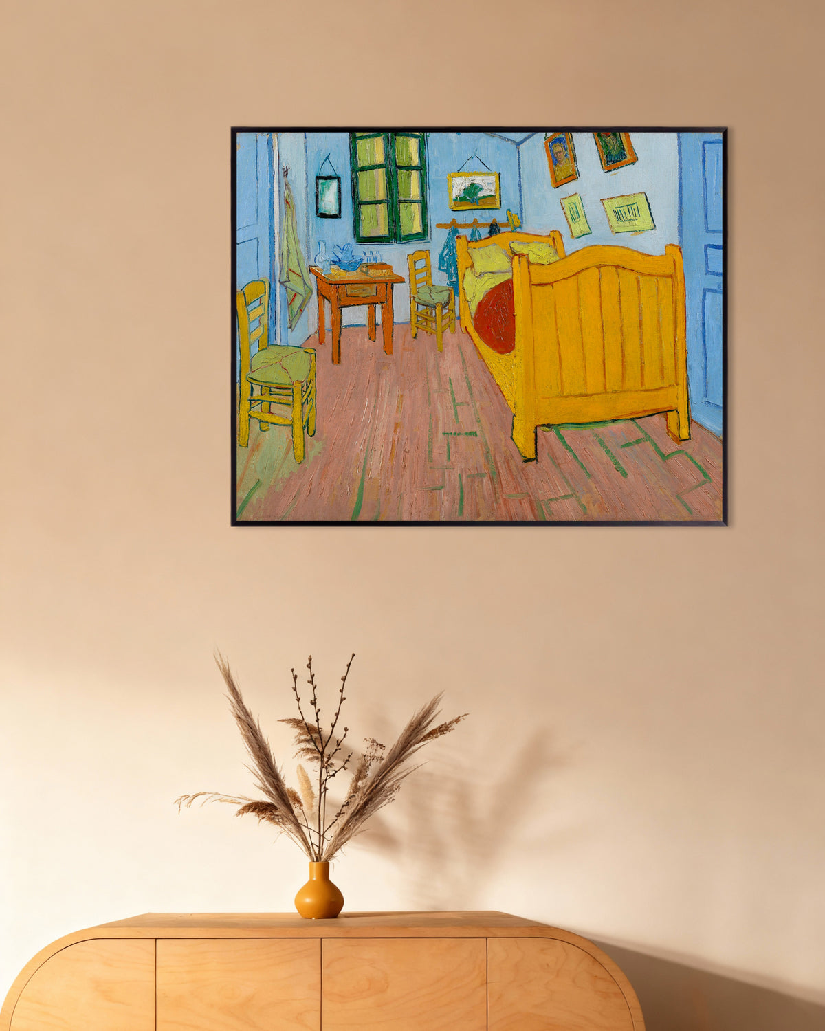Poster de La Chambre (1888) de Vincent van Gogh, avec cadre métallique