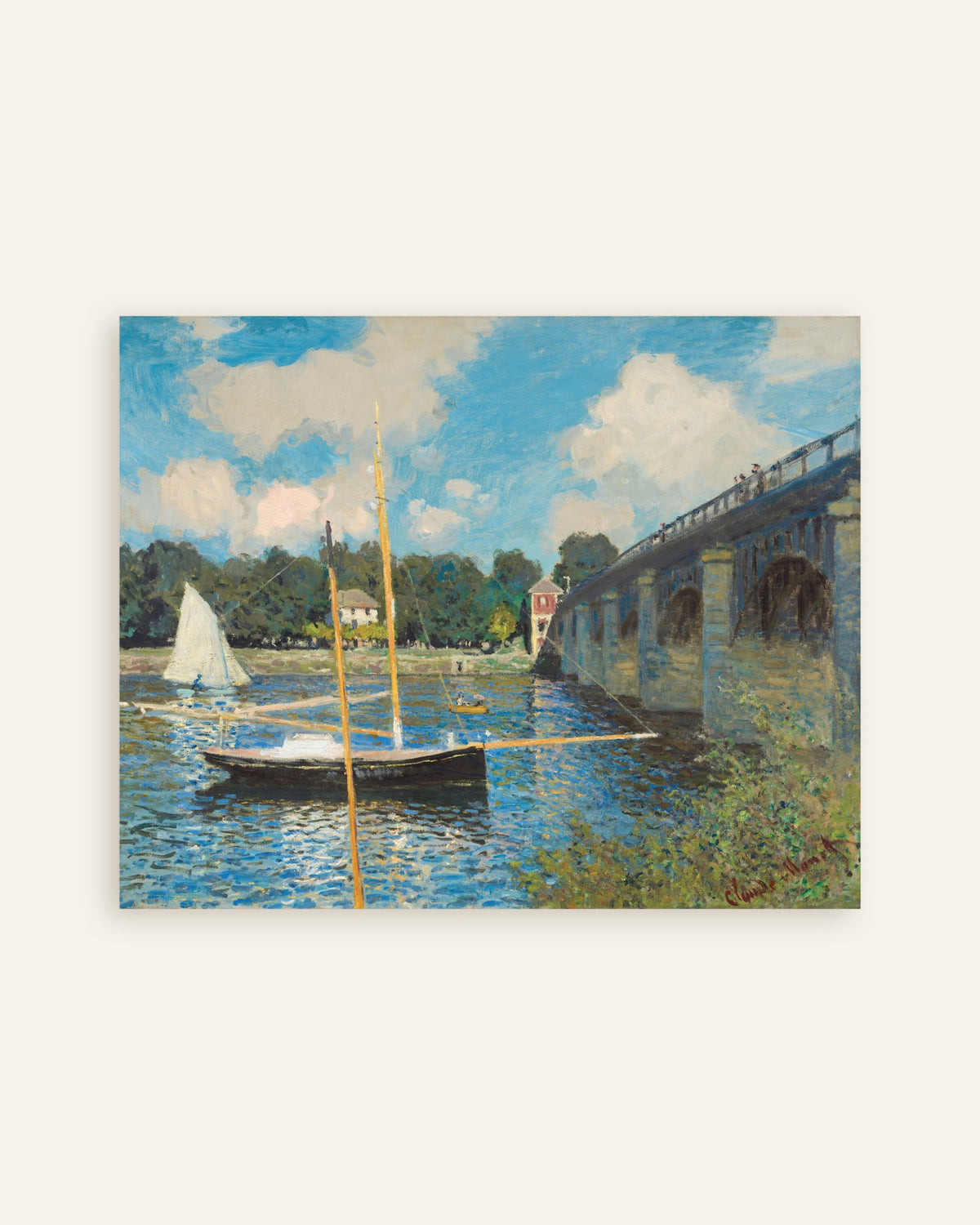 Poster Il ponte ad Argenteuil (1874) di Claude Monet, miniatura