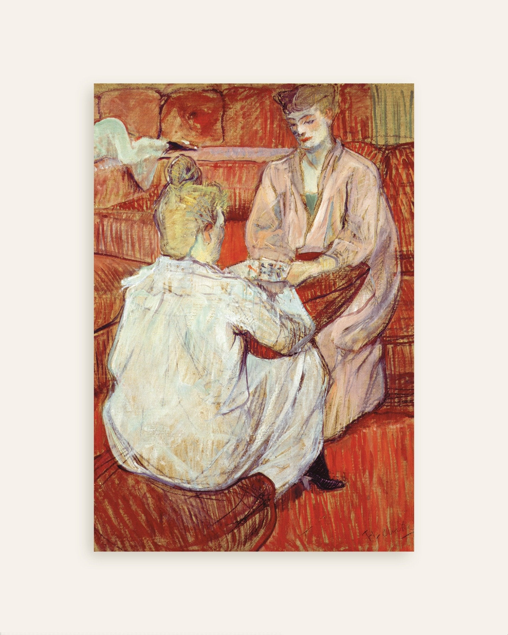 Poster of The card players by Henri de Toulouse-Lautrec, 1893 - Poster, thumbnail