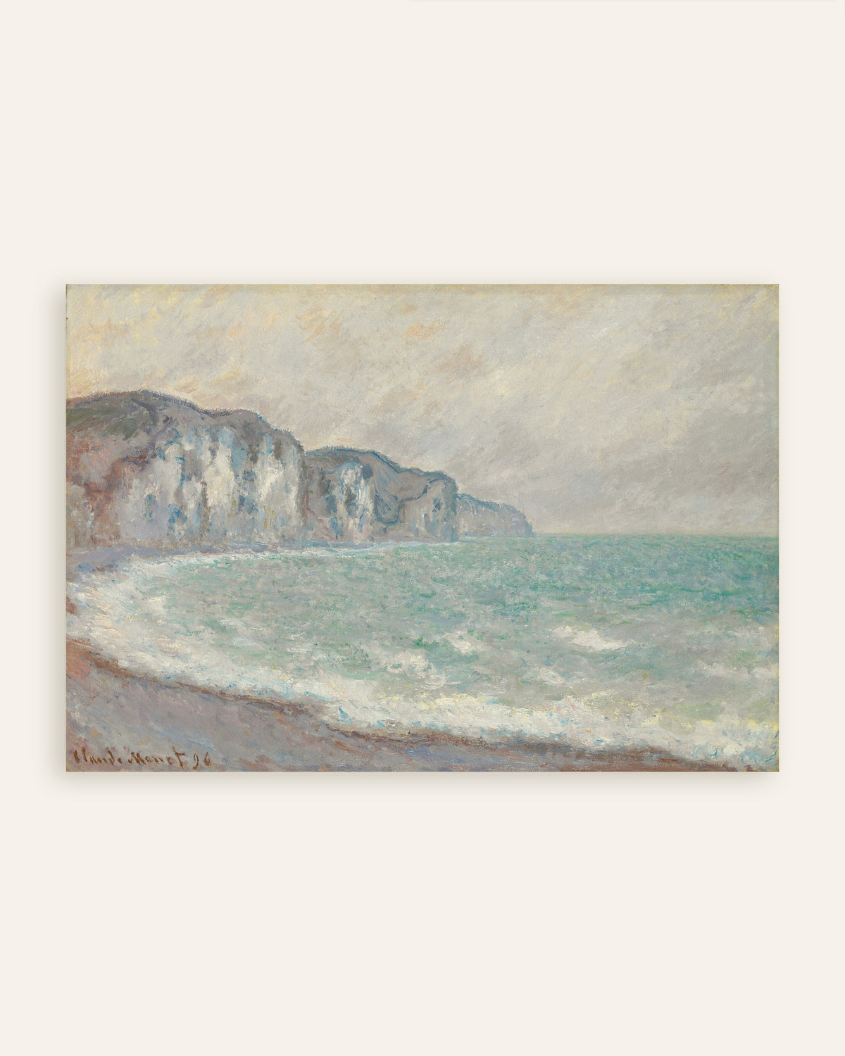 Poster La scogliera di Pourville (1896) di Claude Monet, miniatura