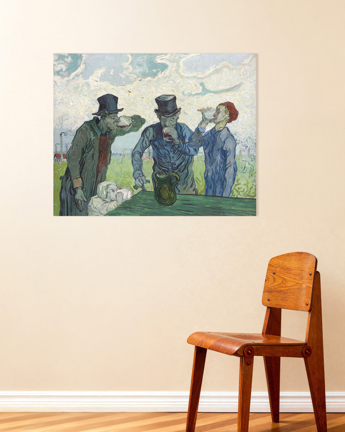 Poster di I bevitori, da Daumier (1890) di Vincent van Gogh