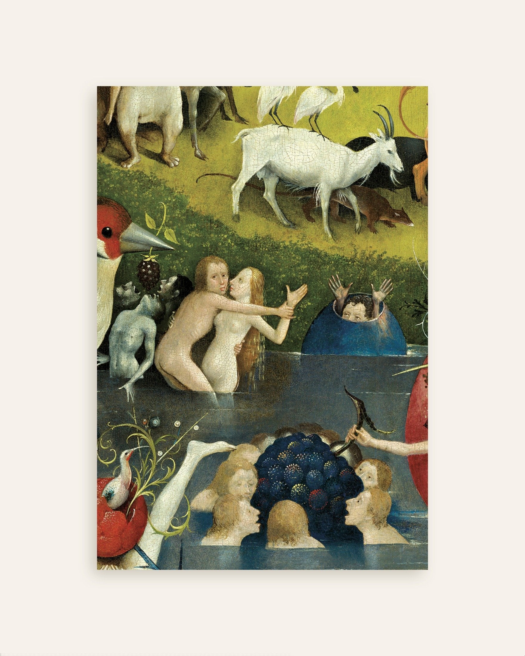 Poster of The giant fruit and bathers - Detail from The Garden of Earthly Delights, thumbnail