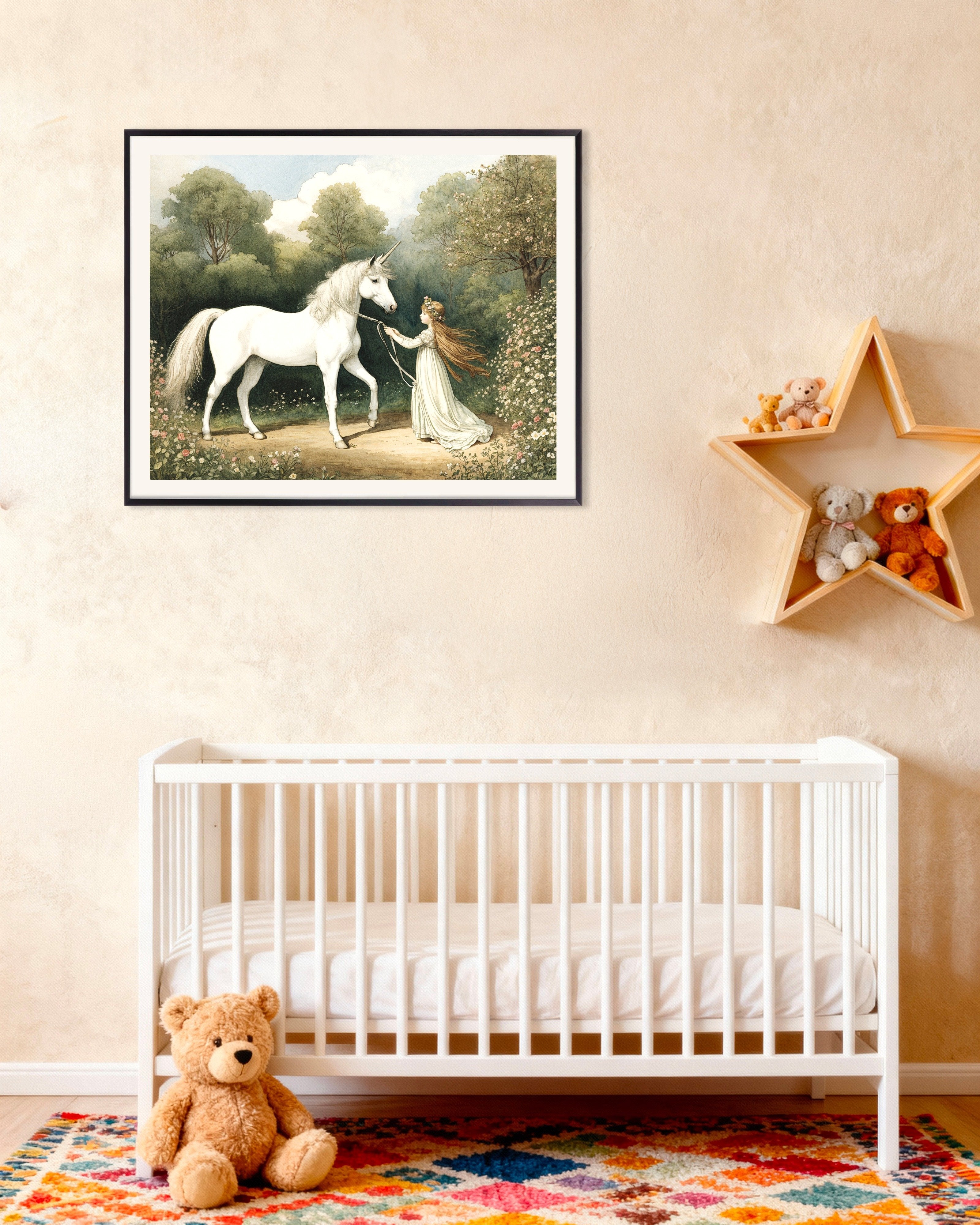 Poster of The Girl and the Unicorn, with metal frame