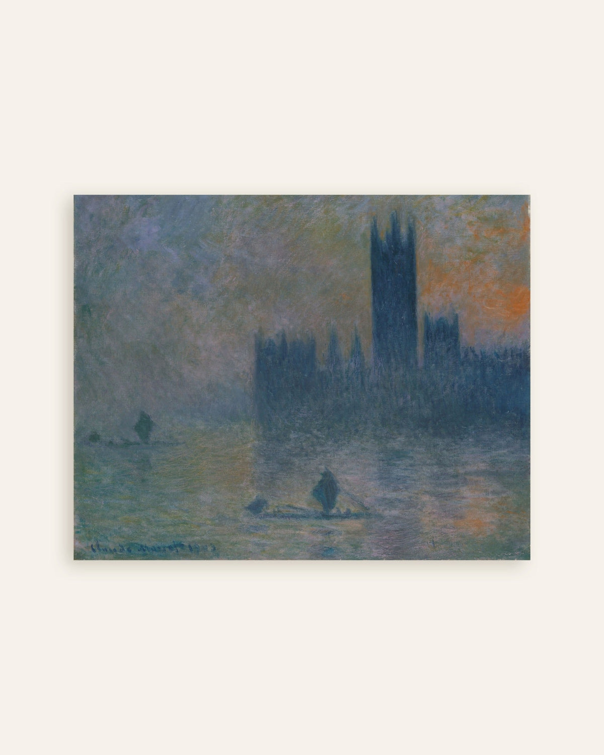 Affiche Le Parlement, effet de brouillard (1903–1904) de Claude Monet, miniature