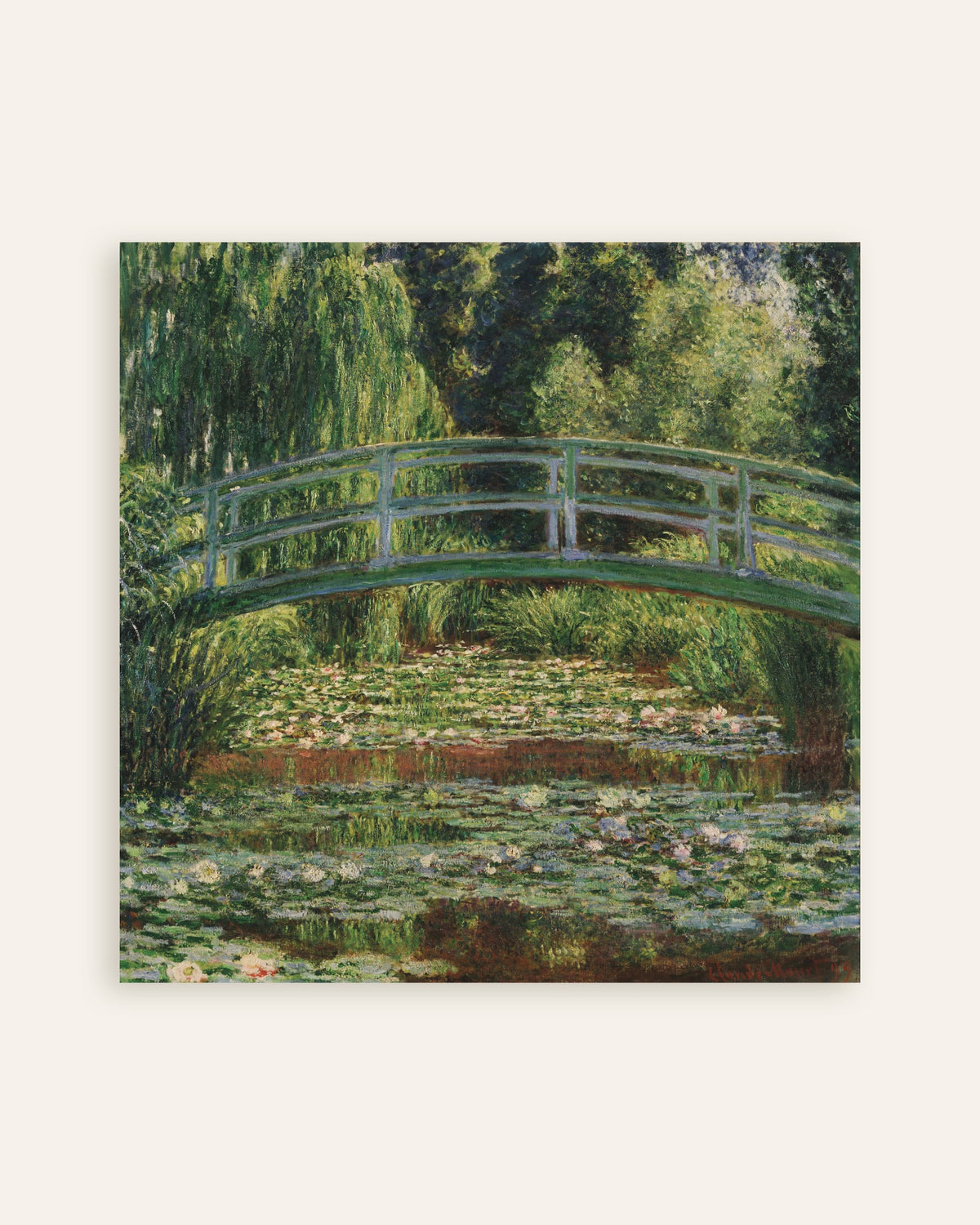 Poster Il ponte giapponese e lo stagno delle ninfee, Giverny (1899) di Claude Monet, miniatura
