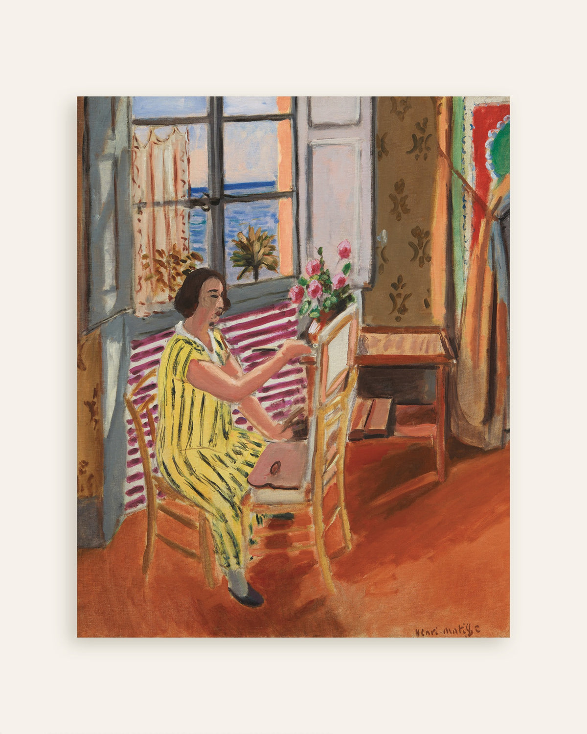 Poster Die Morgensitzung (1924) von Henri Matisse, als Miniaturansicht