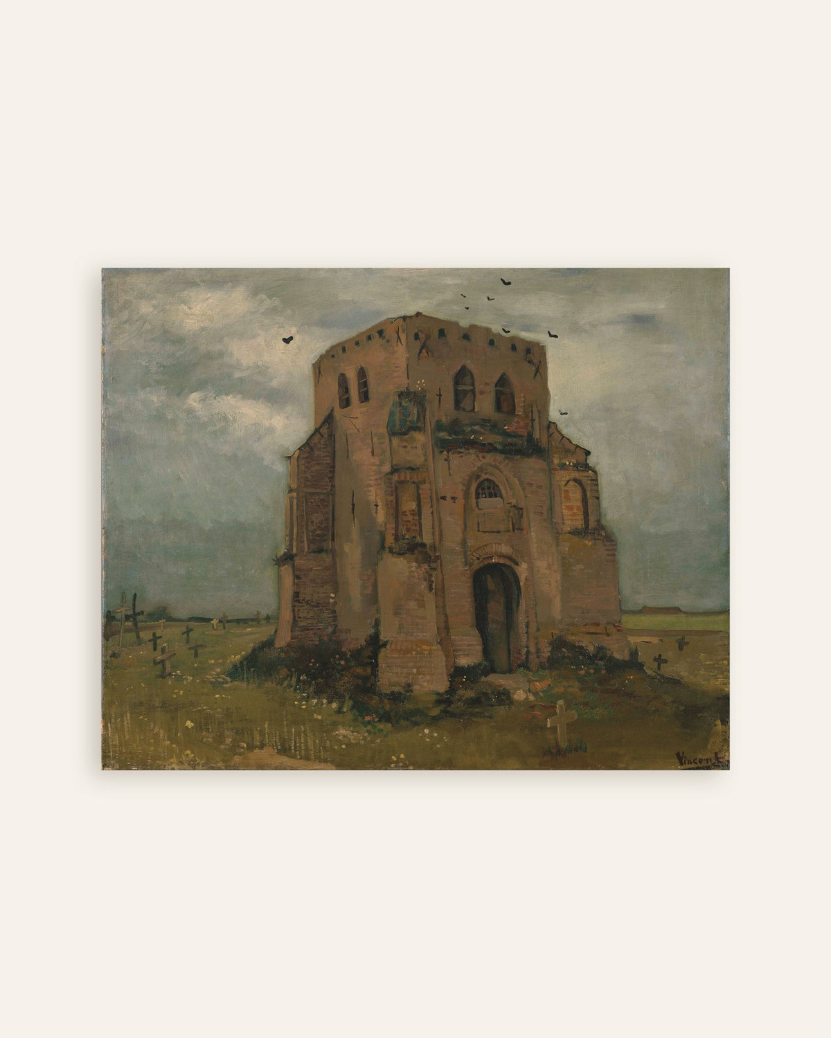 Poster von Der alte Kirchturm von Nuenen (1885) von Vincent van Gogh, als Miniaturansicht