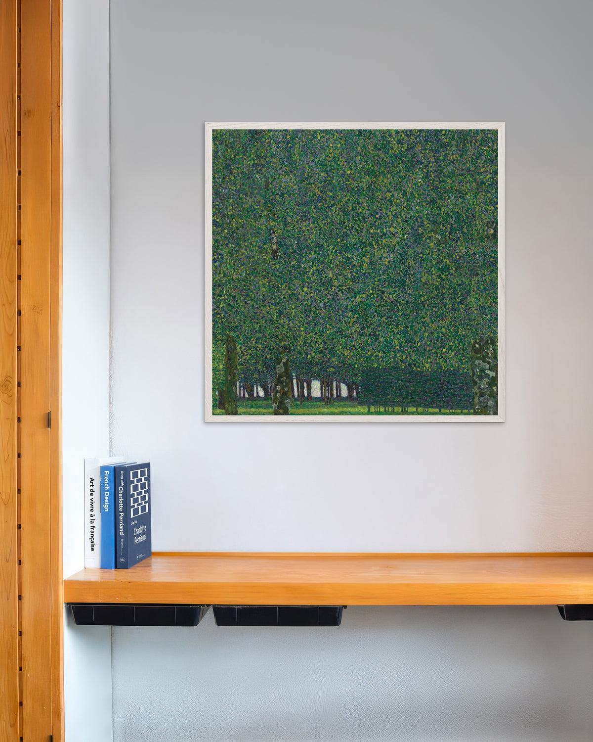 Poster Der Park (um 1910–1911) von Gustav Klimt mit weißem Holzrahmen