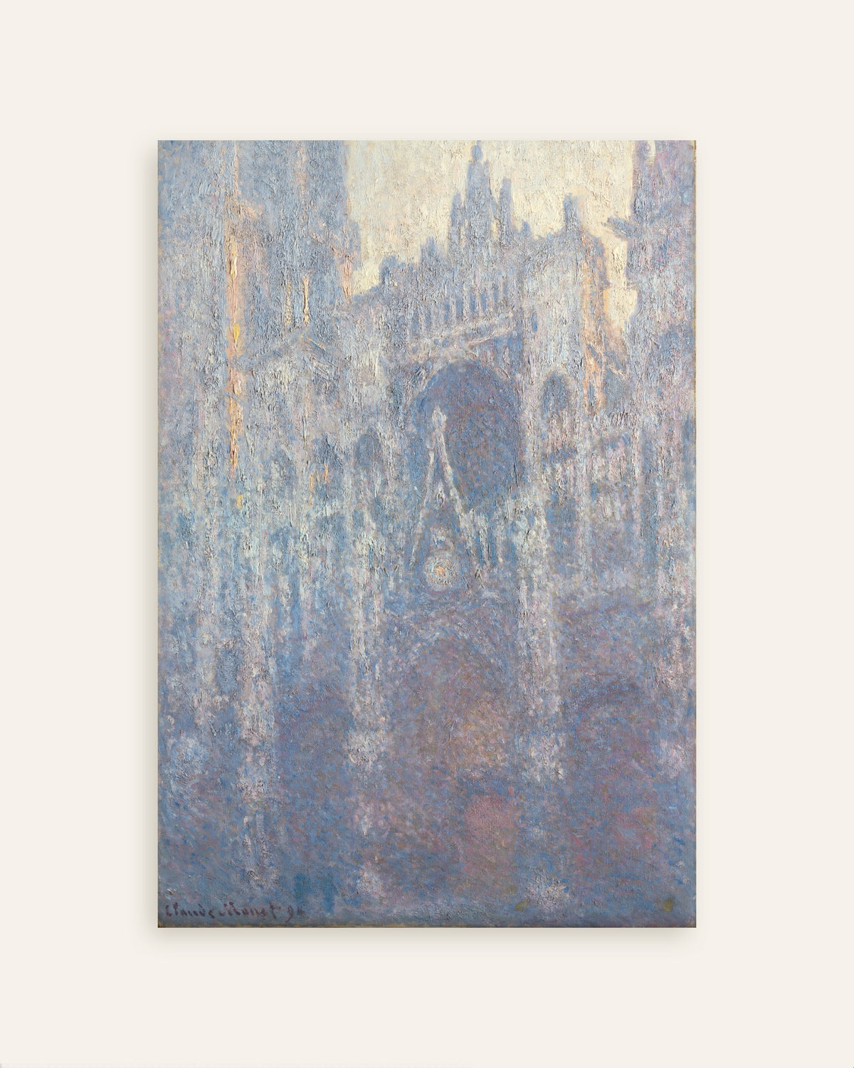 Affiche Le Portail de la cathédrale de Rouen, lumière du matin (1894) de Claude Monet, miniature