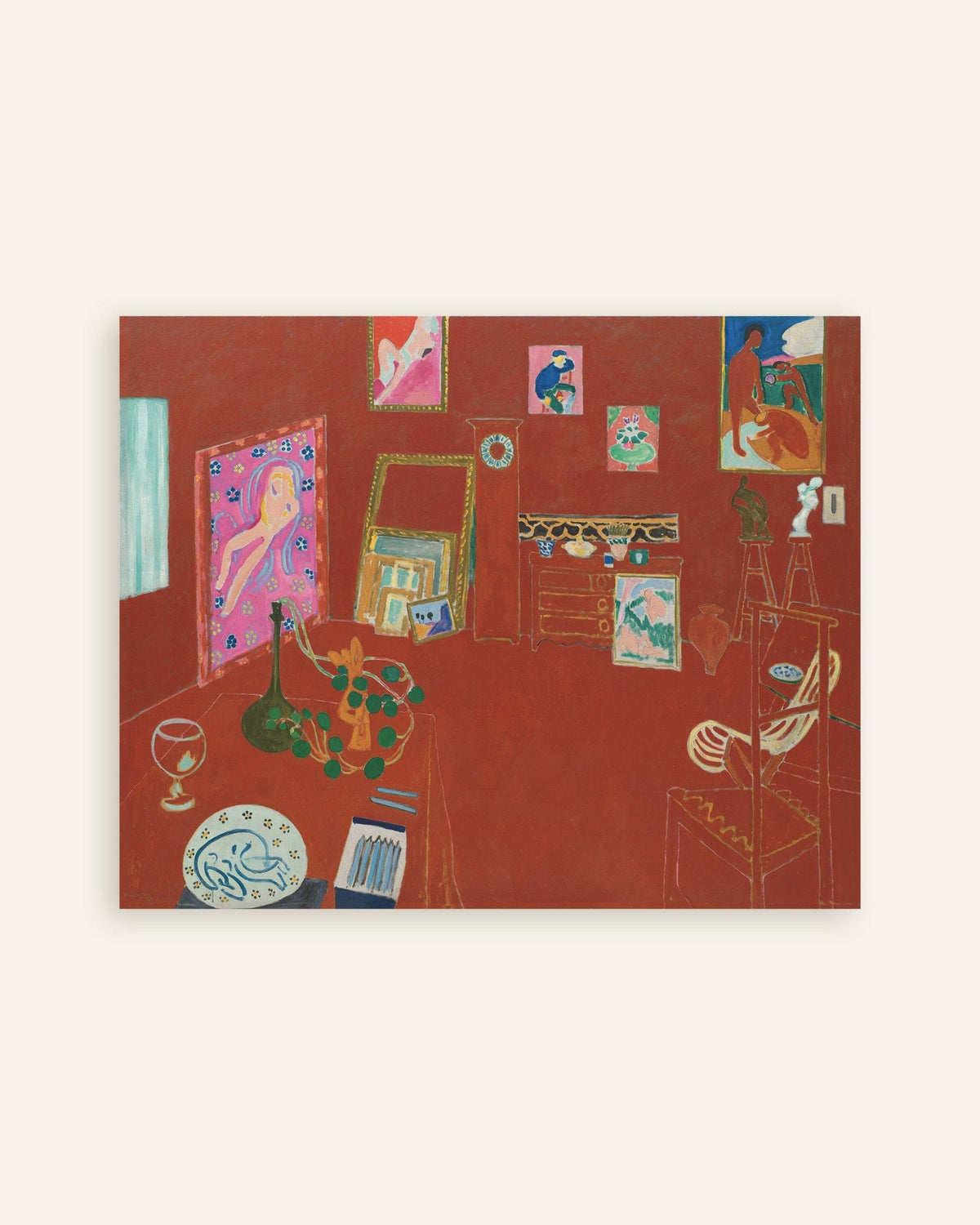 Poster di Lo studio rosso (1911) di Henri Matisse, miniatura