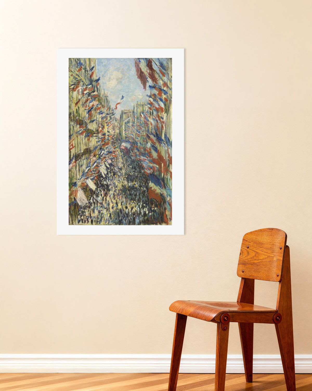 Affiche La Rue Montorgueil à Paris, fête du 30 juin 1878 de Claude Monet