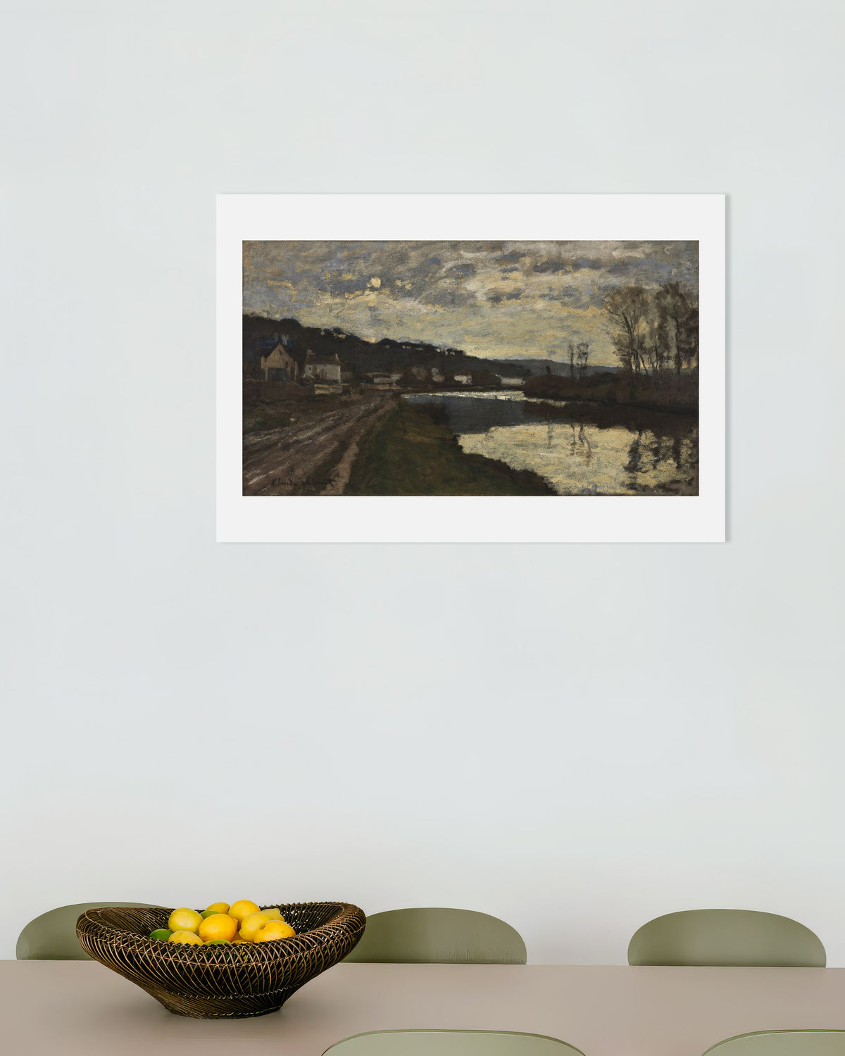 Poster Die Seine bei Bougival (1870) von Claude Monet