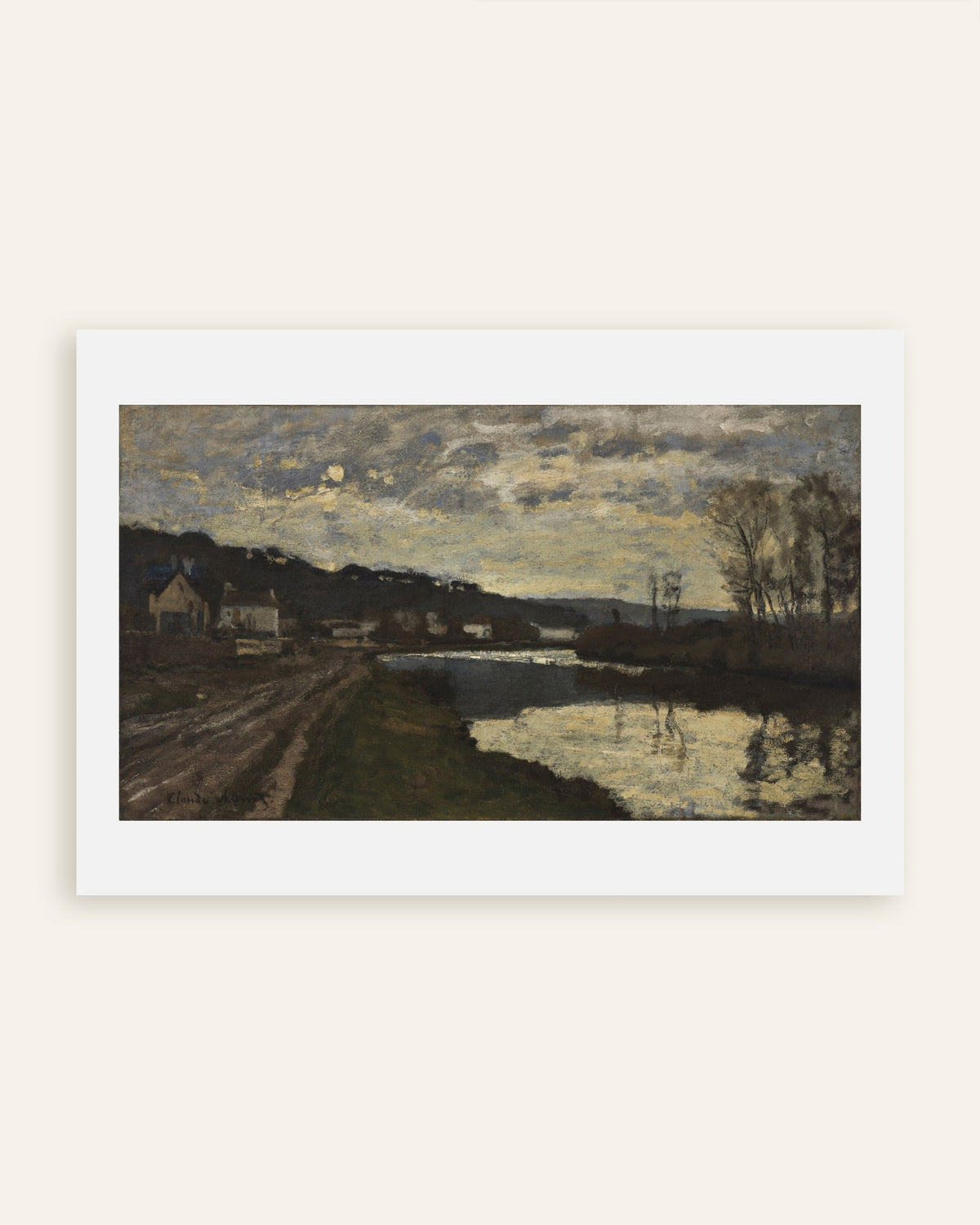 Poster Die Seine bei Bougival (1870) von Claude Monet, Vorschaubild