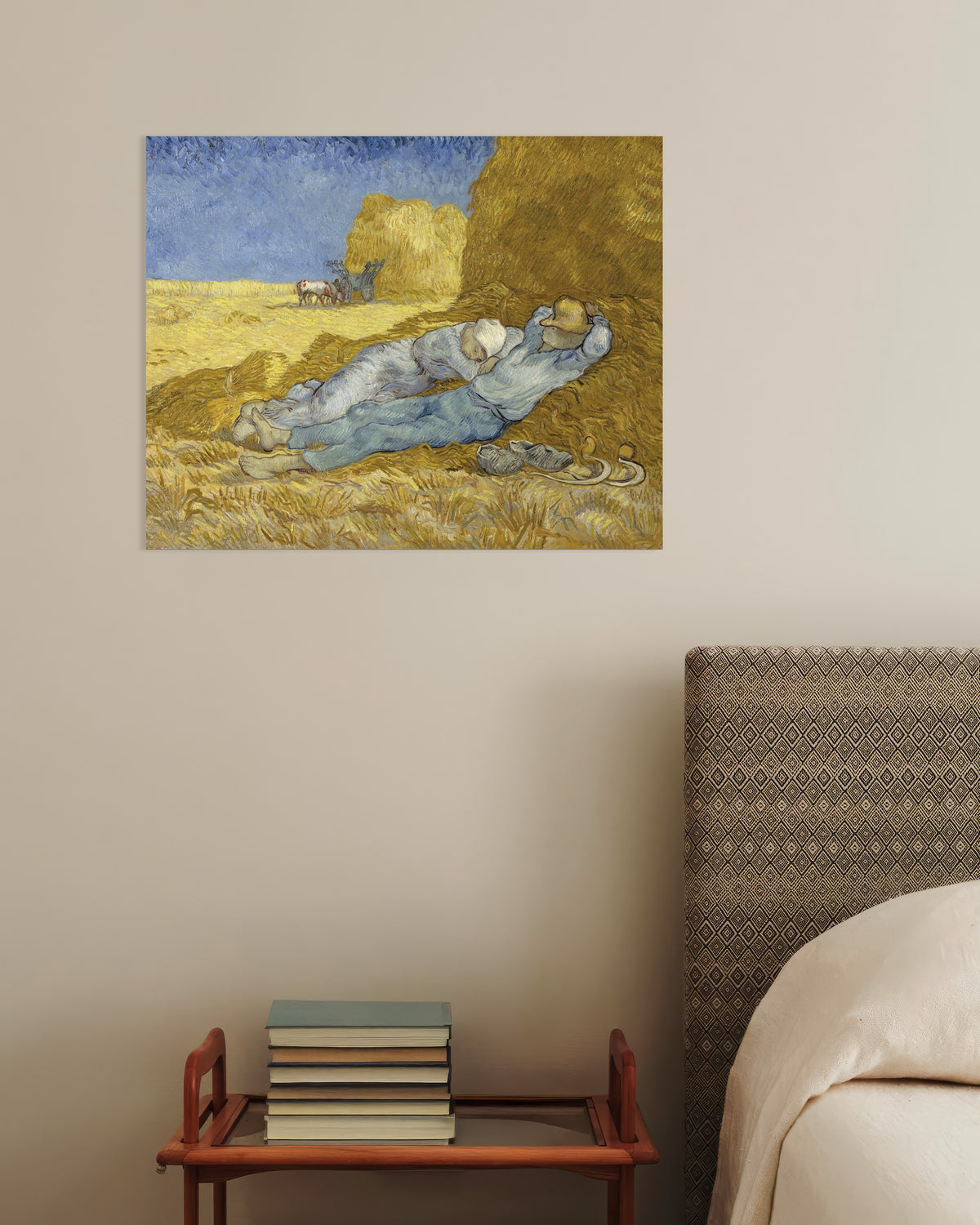 Poster von Die Siesta, nach Millet (1890) von Vincent van Gogh