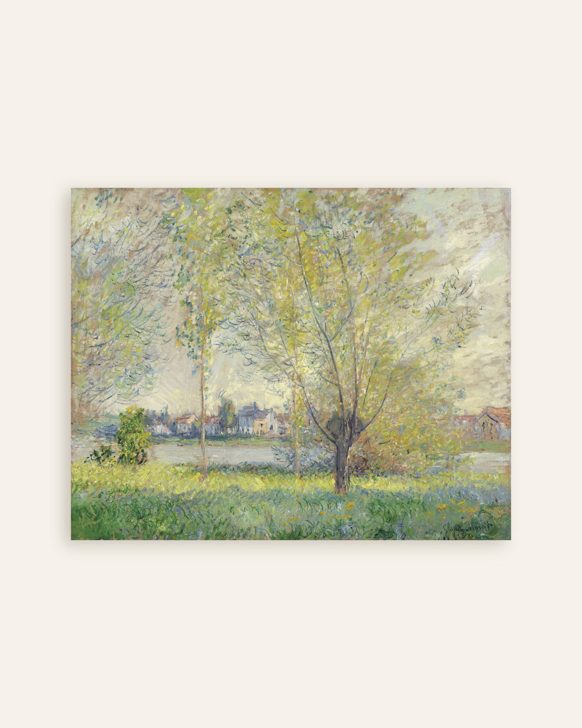Poster Die Weiden (1880) von Claude Monet, Vorschaubild