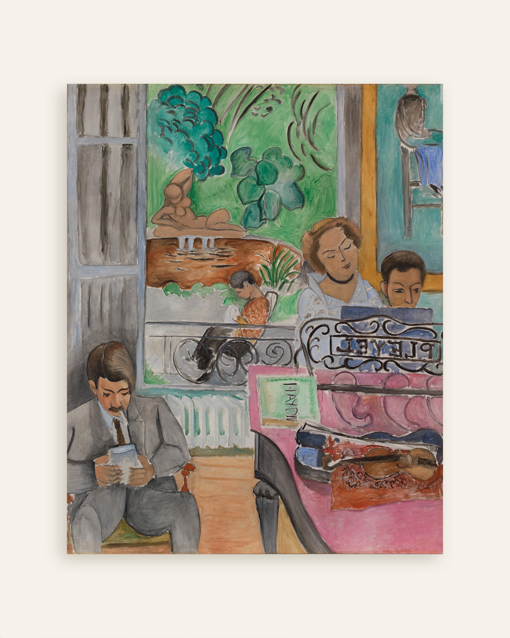 Poster of The music lesson (1917) by Henri Matisse, thumbnail