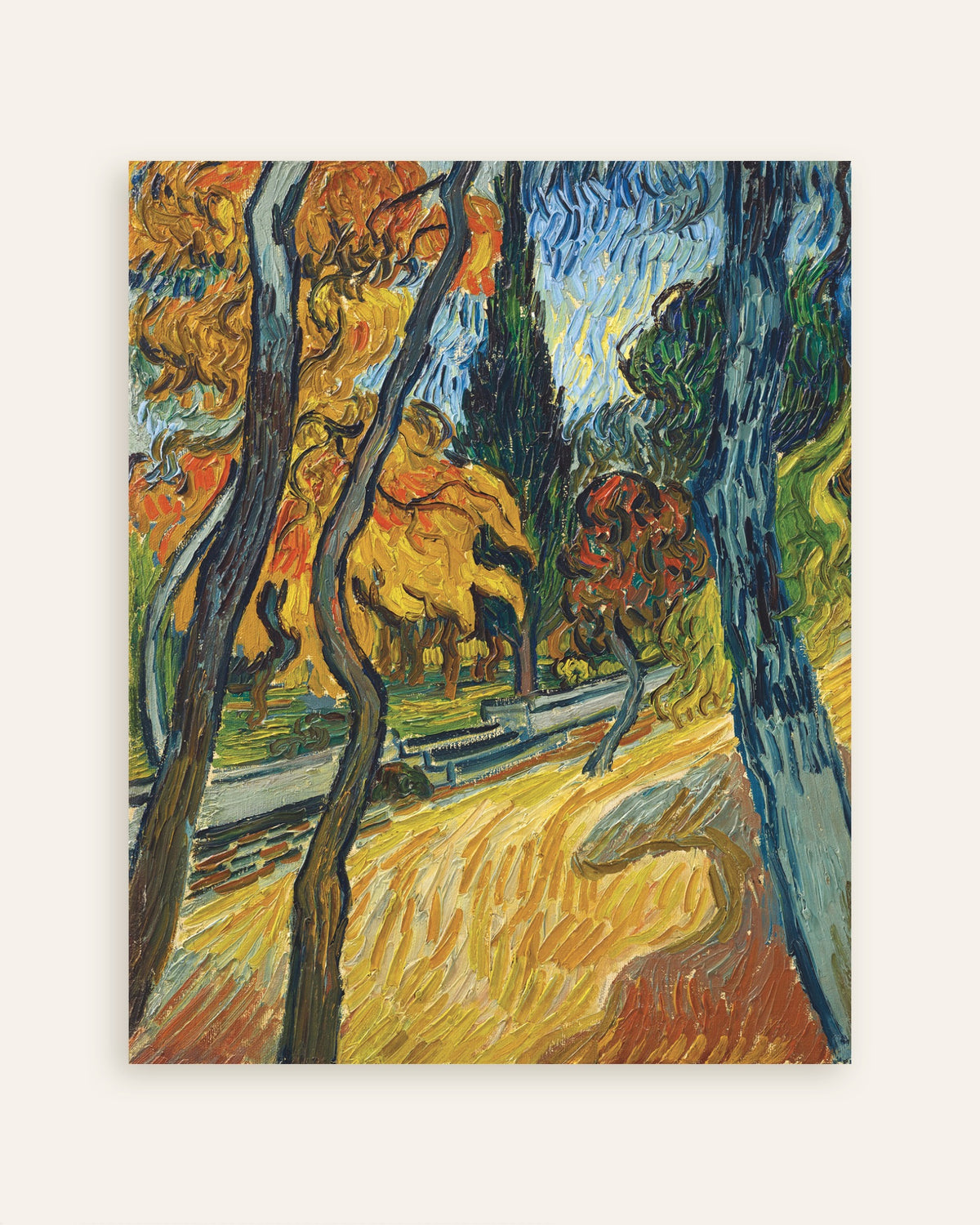 Poster Arbres dans le jardin de l’asile (1889) de Vincent van Gogh, vignette