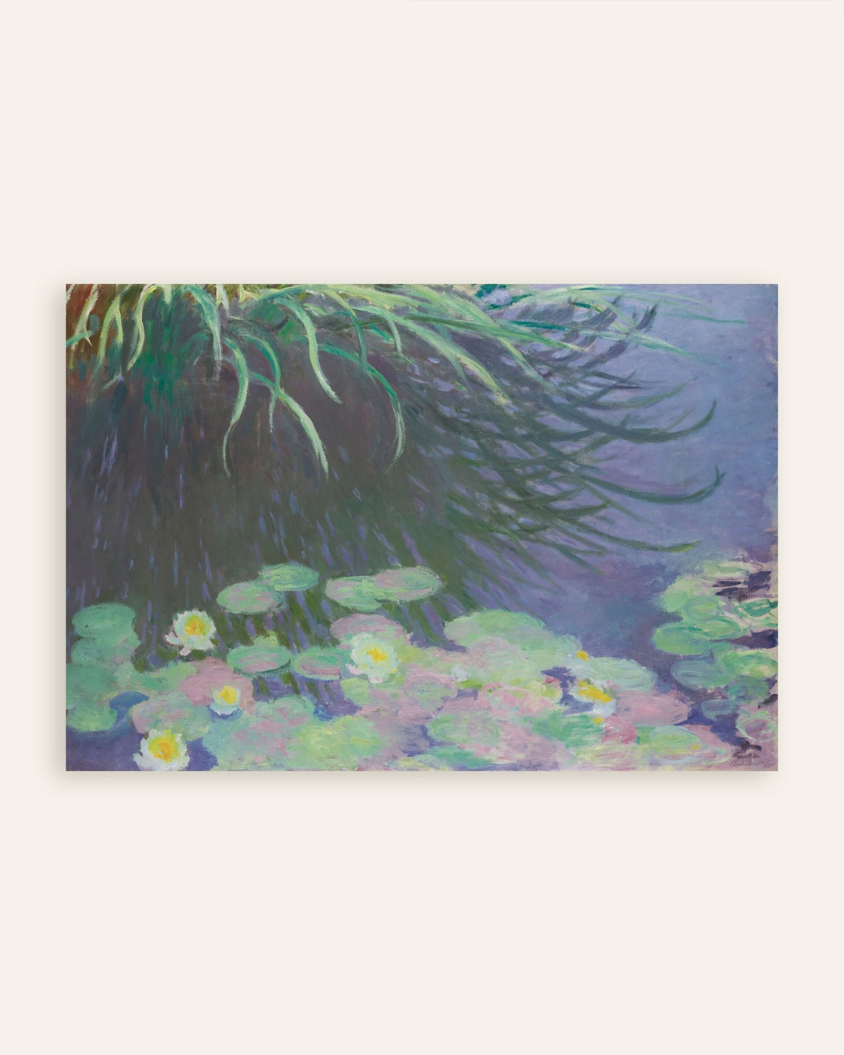 Poster Seerosen mit Spiegelungen hoher Gräser (1914–1917) von Claude Monet, Vorschaubild
