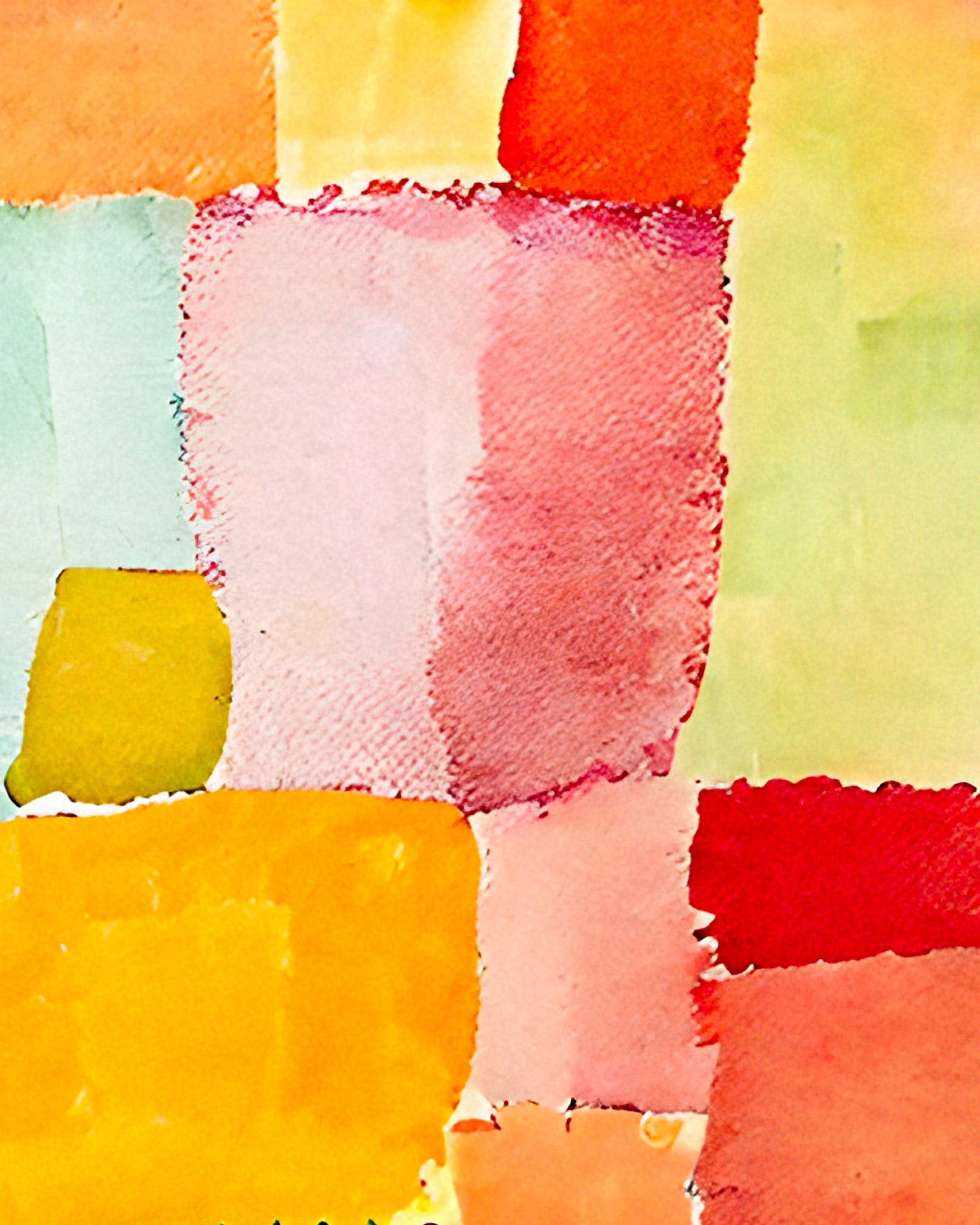 Aquarell, farbige Quadrate - Poster