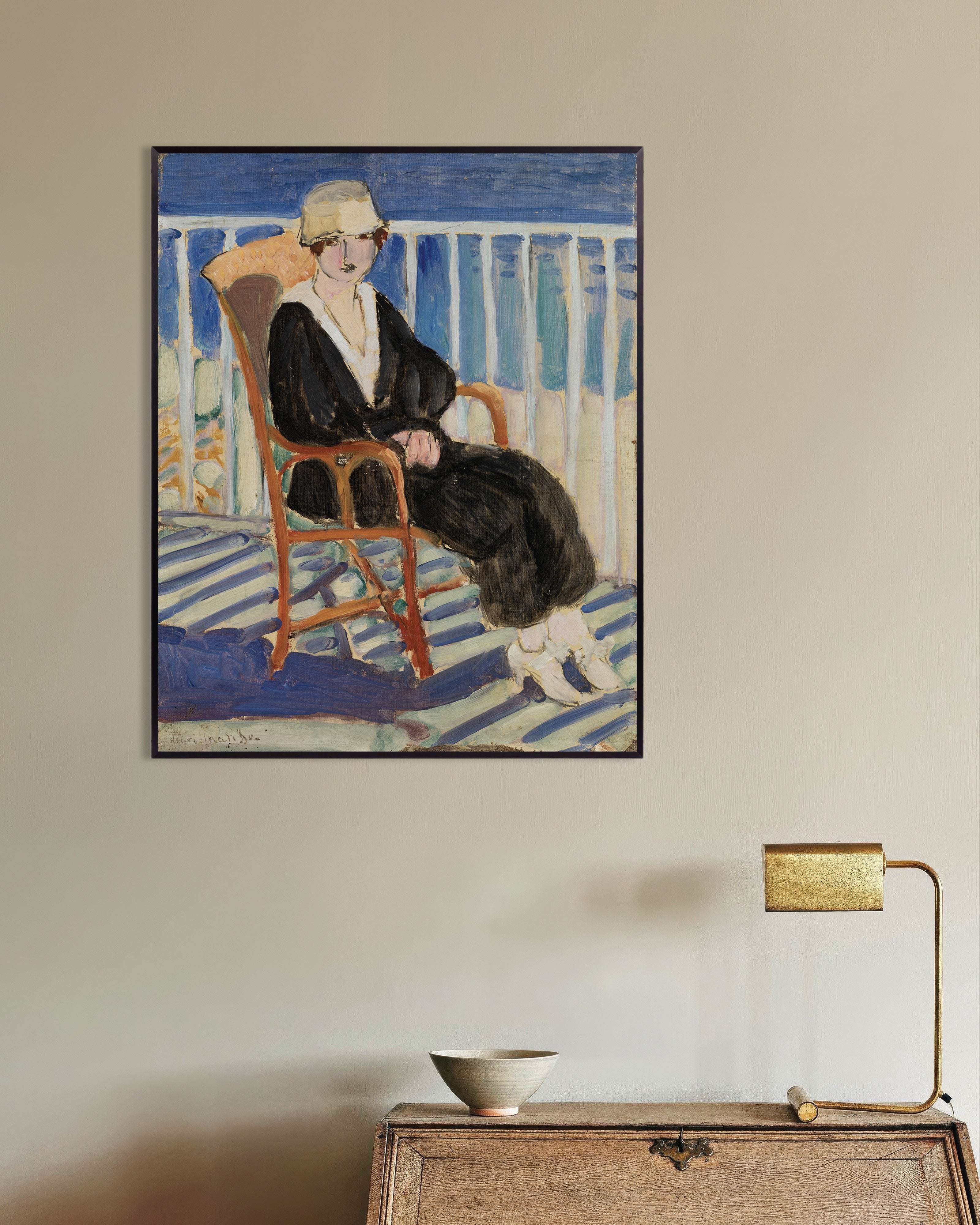 Poster of Woman by the ocean (ca. 1919) by Henri Matisse - Poster, with metal frame