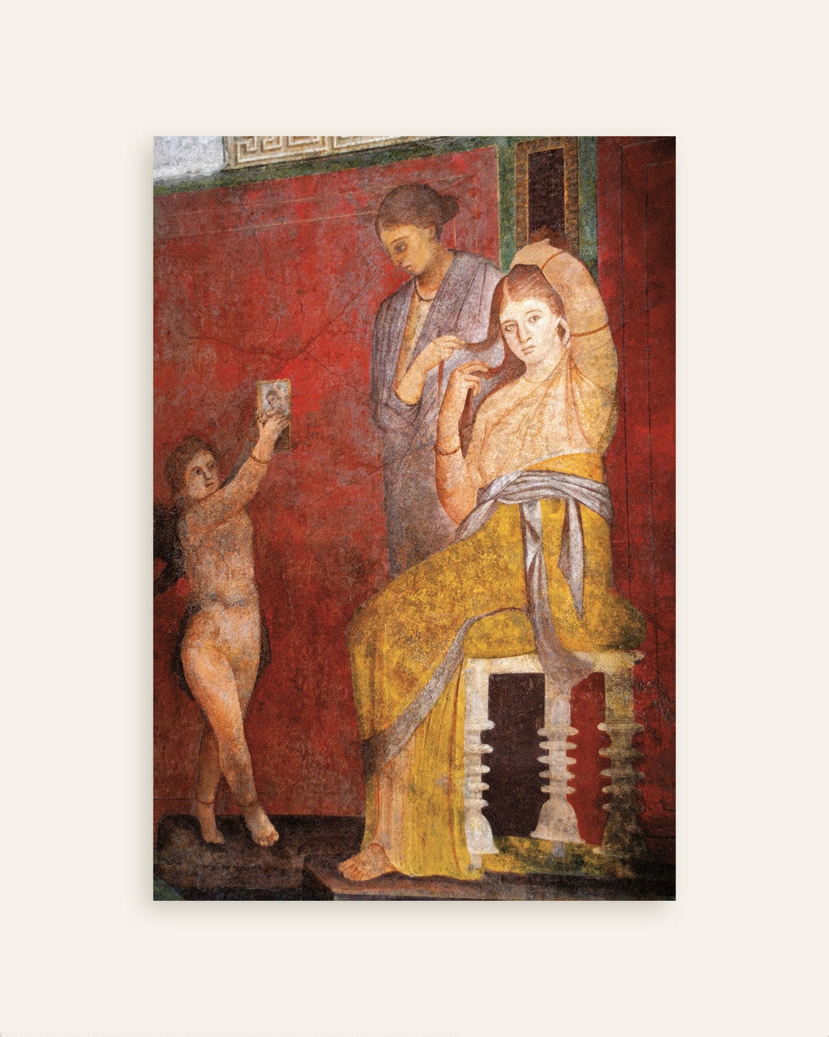 Poster dell'affresco della donna che si fa acconciare, Villa dei Misteri