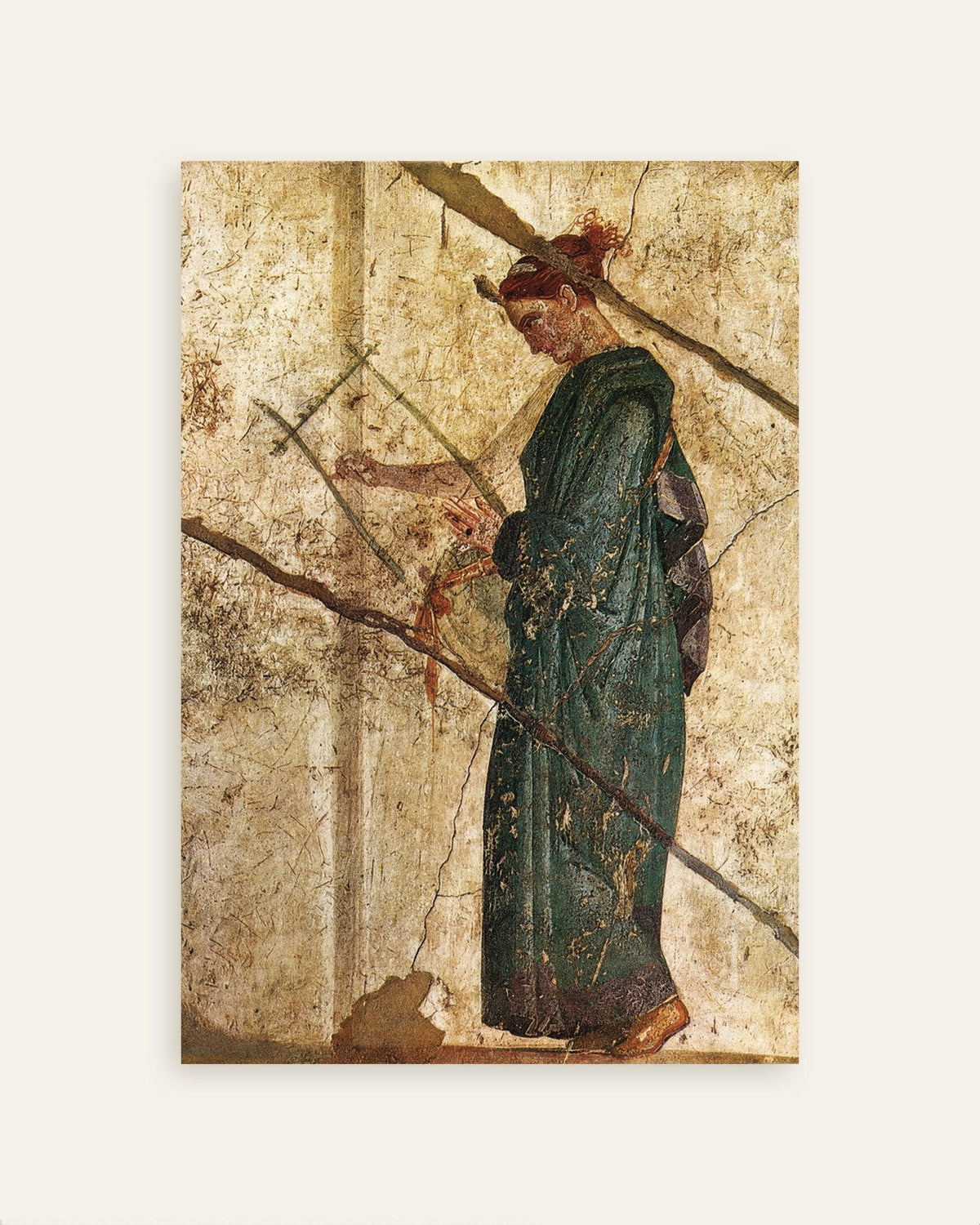 Poster dell'affresco romano della donna con lira