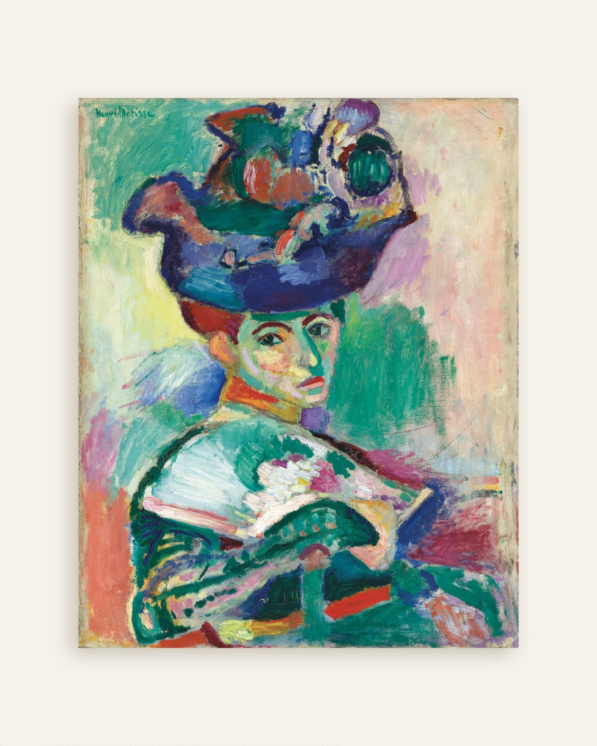 Poster di Donna con cappello (1905) di Henri Matisse, miniatura