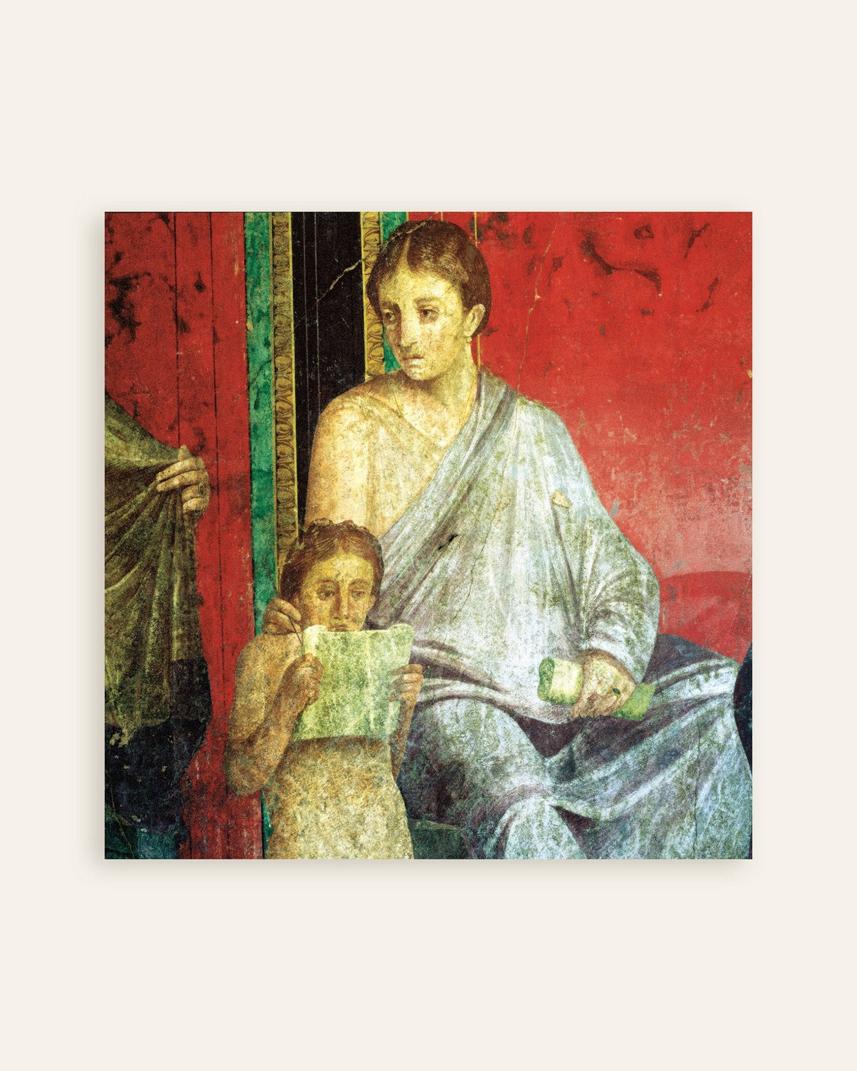 Poster dell'affresco del giovane lettore, Villa dei Misteri
